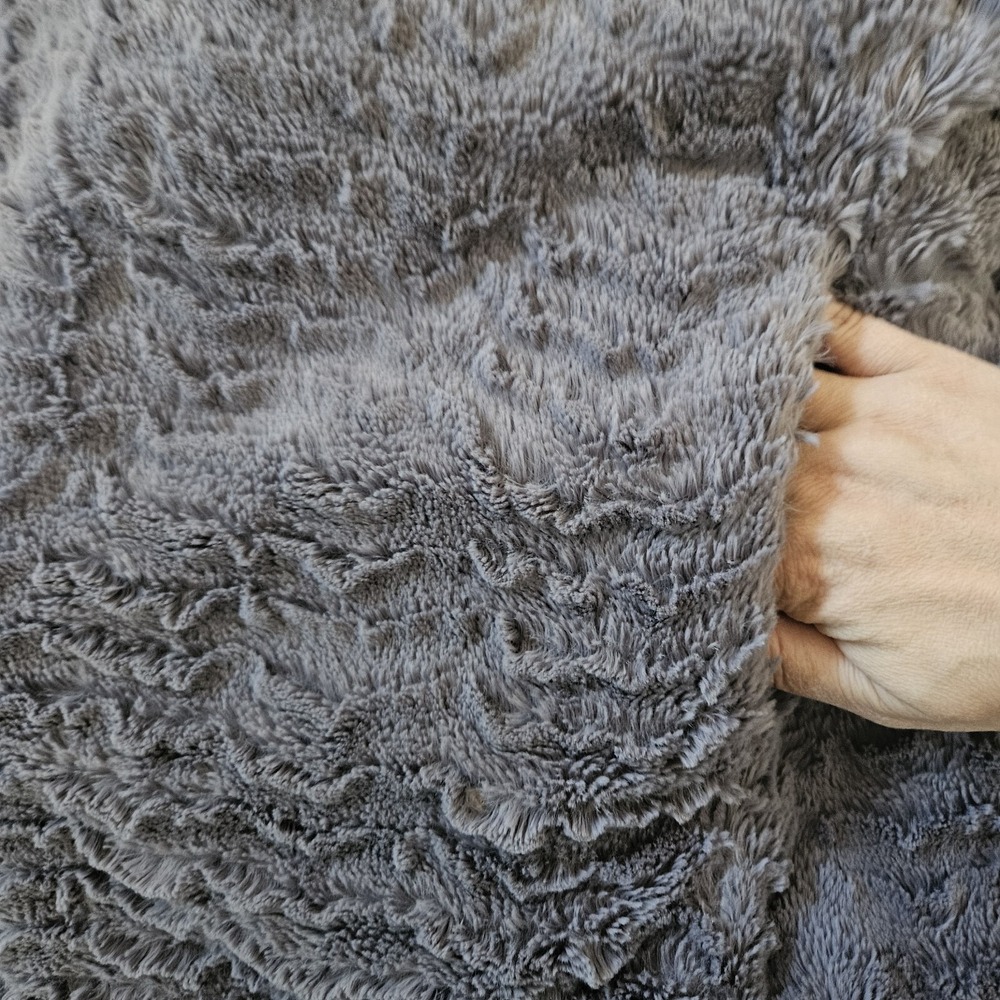 Patagonia Los Gatos Fleece Womens XL Grey Wavy Textured Mock Neck Gorpcore Cozy - Picture 12 of 15